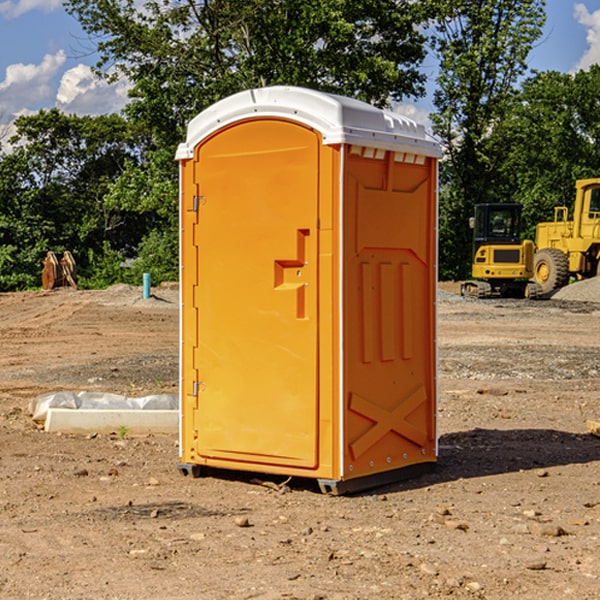 how often are the porta potties cleaned and serviced during a rental period in Gamaliel